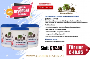 3x Pferdebalsam mit Teufelskralle 500 ml